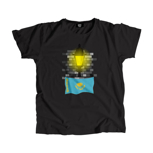 Kazakhstan Flag Street Lamp Bricks Unisex T-Shirt