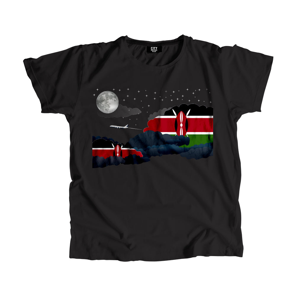 Kenya Flags Night Clouds Unisex T-Shirt