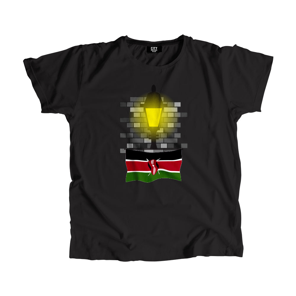 Kenya Flag Street Lamp Bricks Unisex T-Shirt