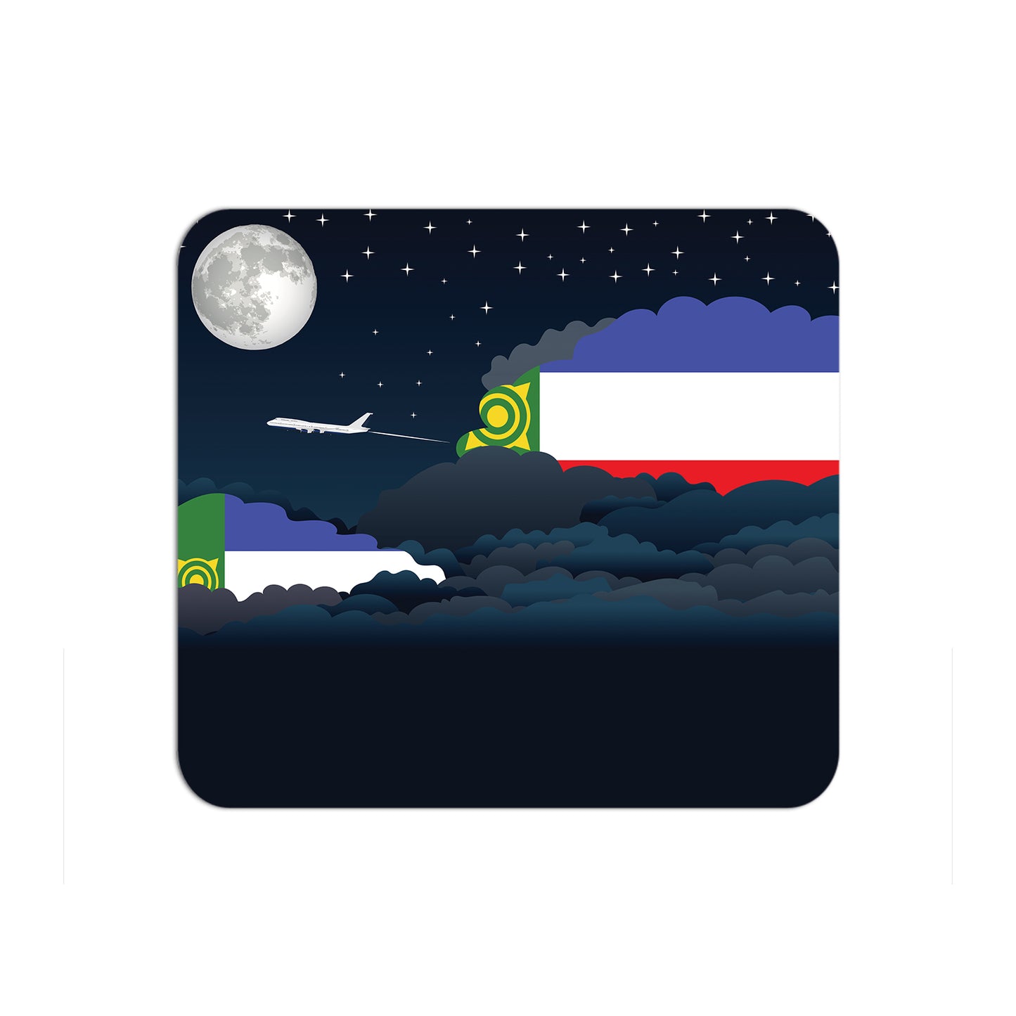 Khakassia Flag Night Clouds Mouse pad 