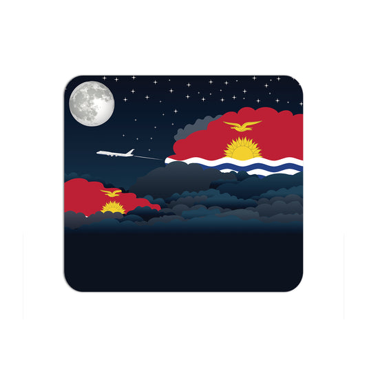 Kiribati Flag Night Clouds Mouse pad 