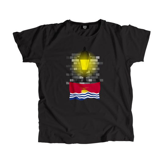 Kiribati Flag Street Lamp Bricks Unisex T-Shirt