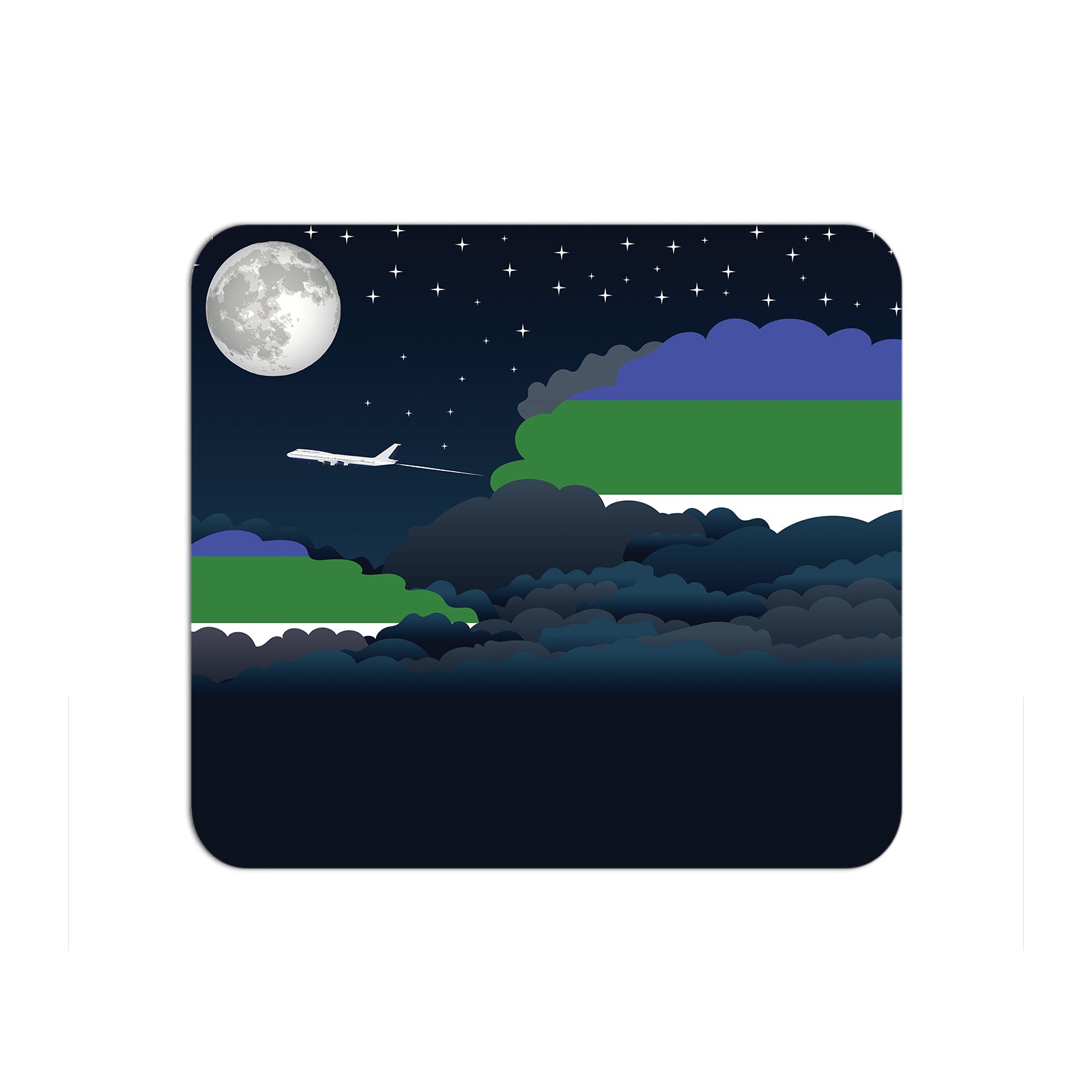 Komi Flag Night Clouds Mouse pad 