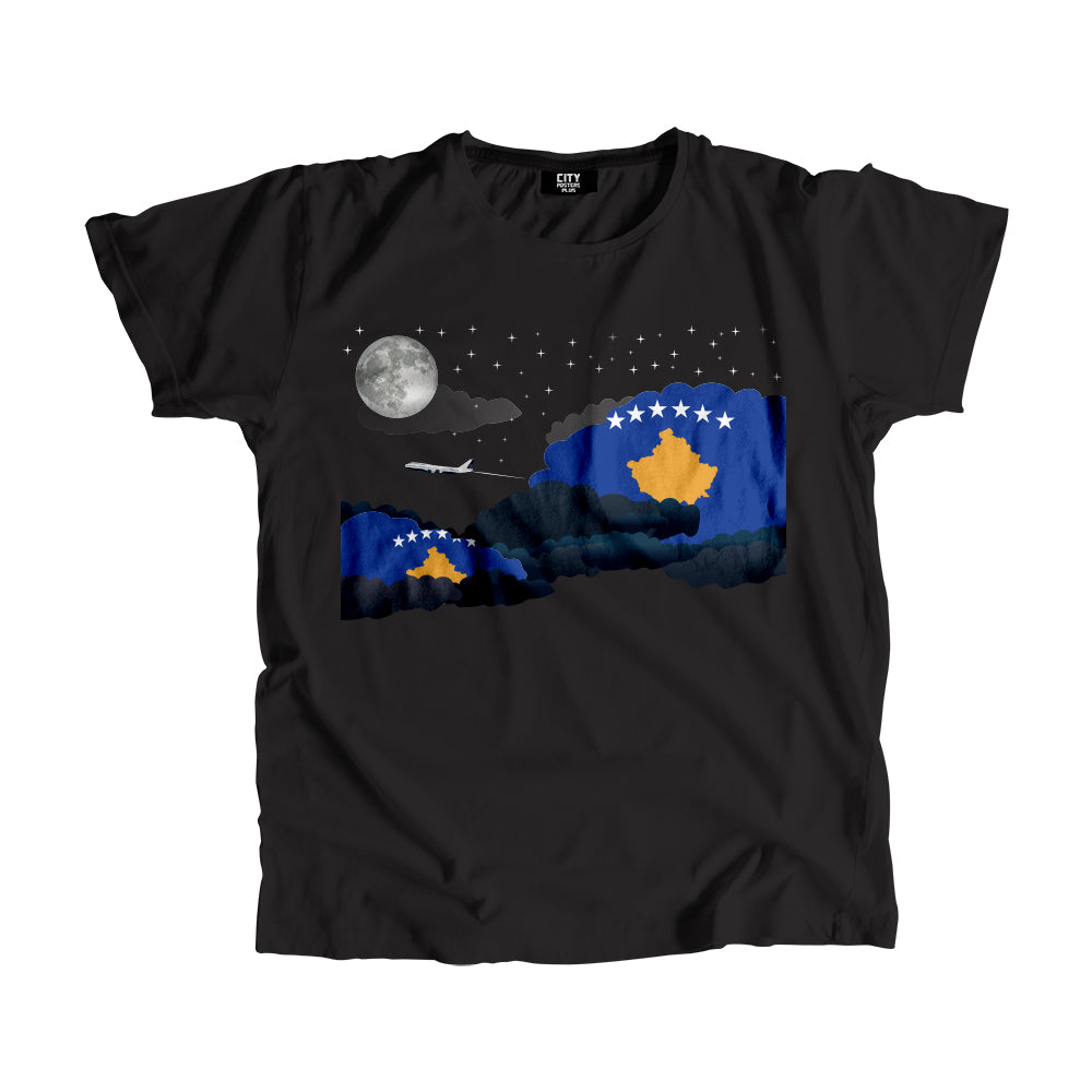 Kosovo Flags Night Clouds Unisex T-Shirt