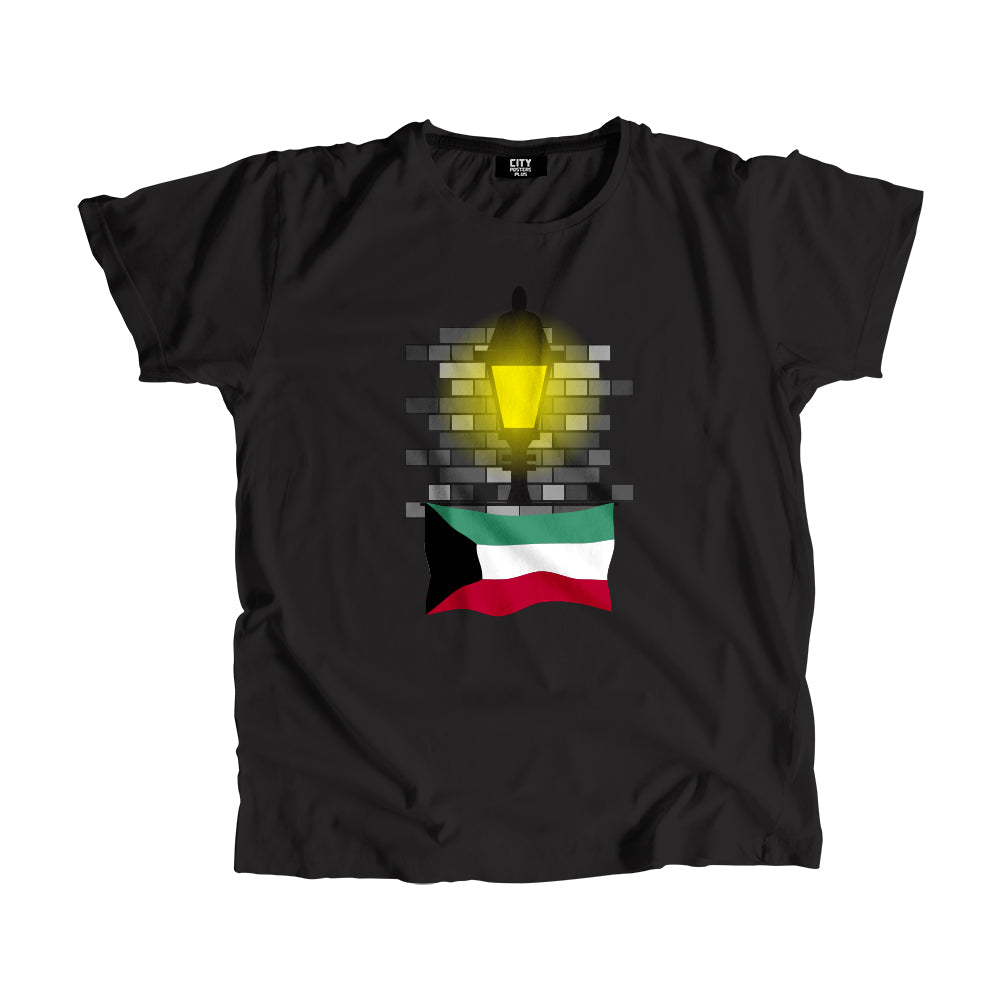 Kuwait Flag Street Lamp Bricks Unisex T-Shirt