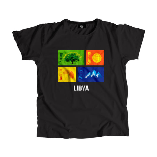 LIBYA Seasons Unisex T-Shirt (Black)