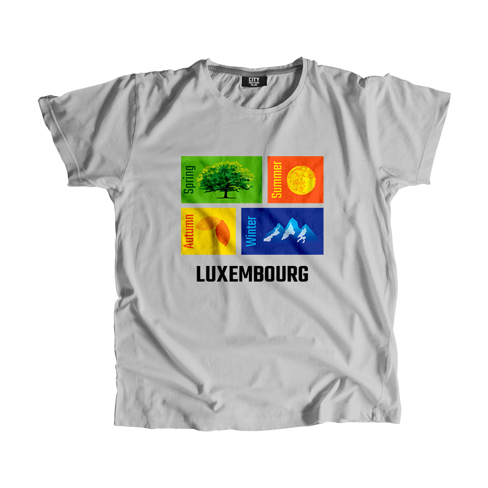 LUXEMBOURG Seasons Unisex T-Shirt (Melange Grey)