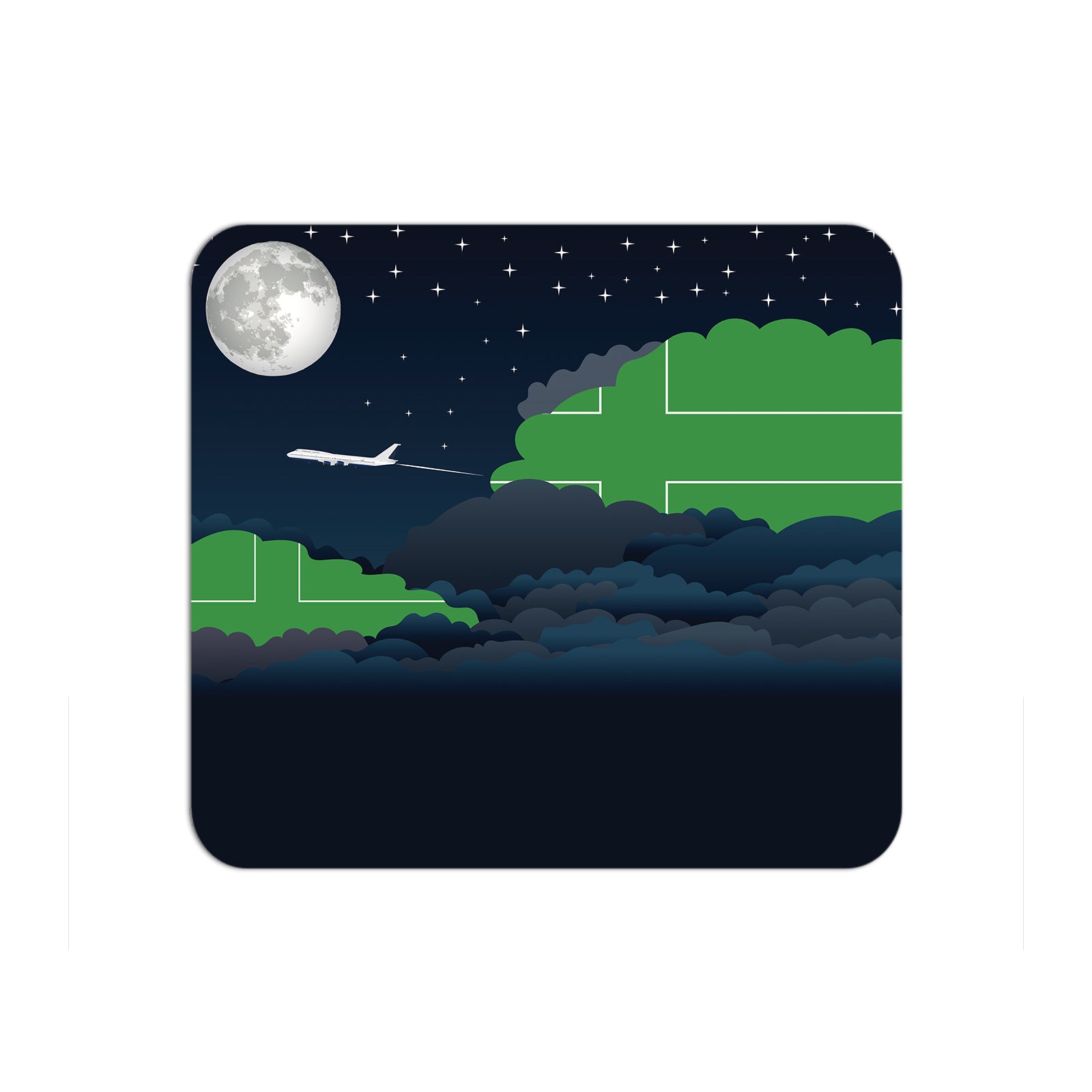 Ladonia Flag Night Clouds Mouse pad 