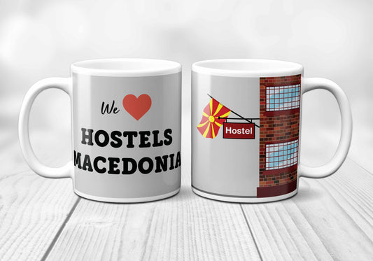 We Love MACEDONIA Hostels Mug