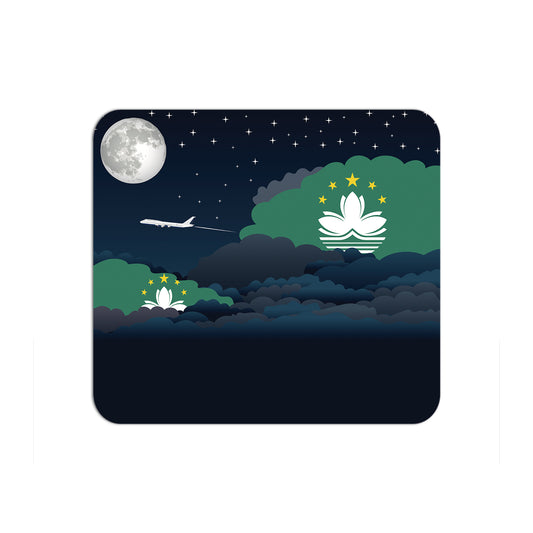 Macau Flag Night Clouds Mouse pad 