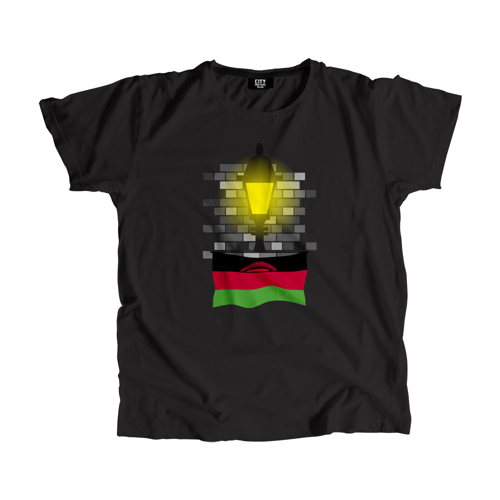 Malawi Flag Street Lamp Bricks Unisex T-Shirt