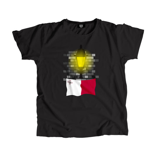 Malta Flag Street Lamp Bricks Unisex T-Shirt