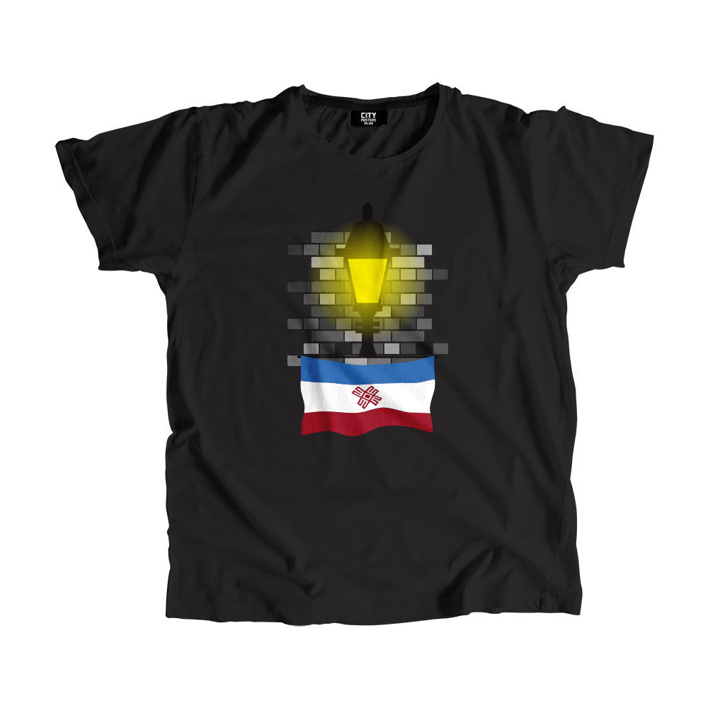 Mari El Flag Street Lamp Bricks Unisex T-Shirt