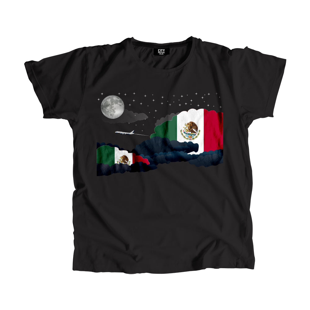 Mexico Flags Night Clouds Unisex T-Shirt