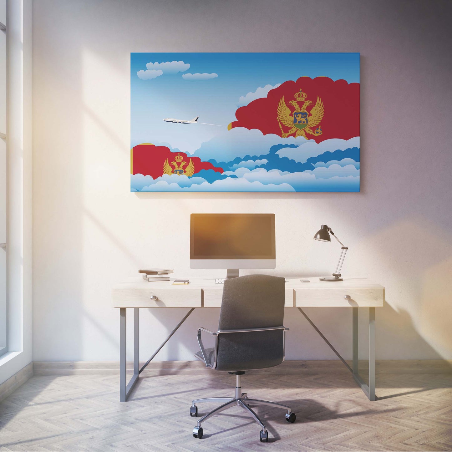 Montenegro Day Clouds Canvas Print Framed