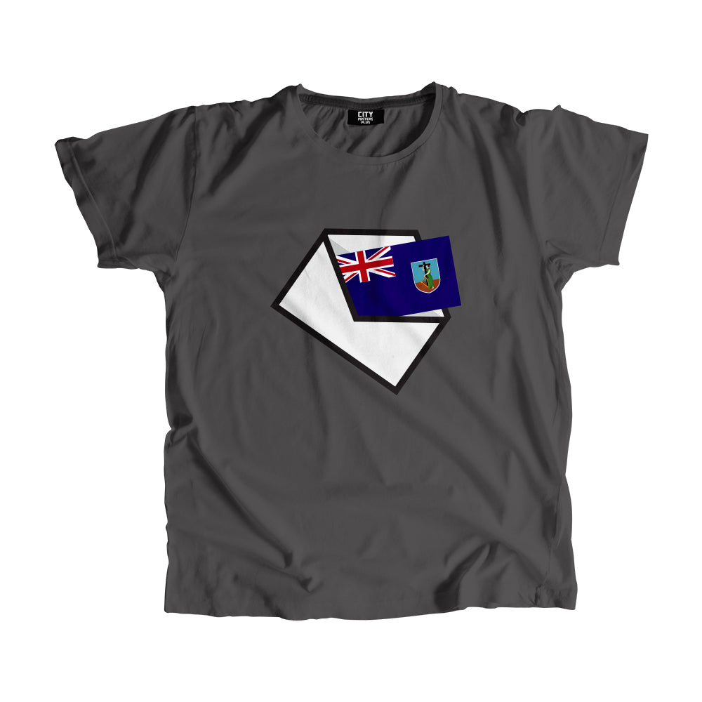 Montserrat Flag Mail Men Women Unisex T-Shirt