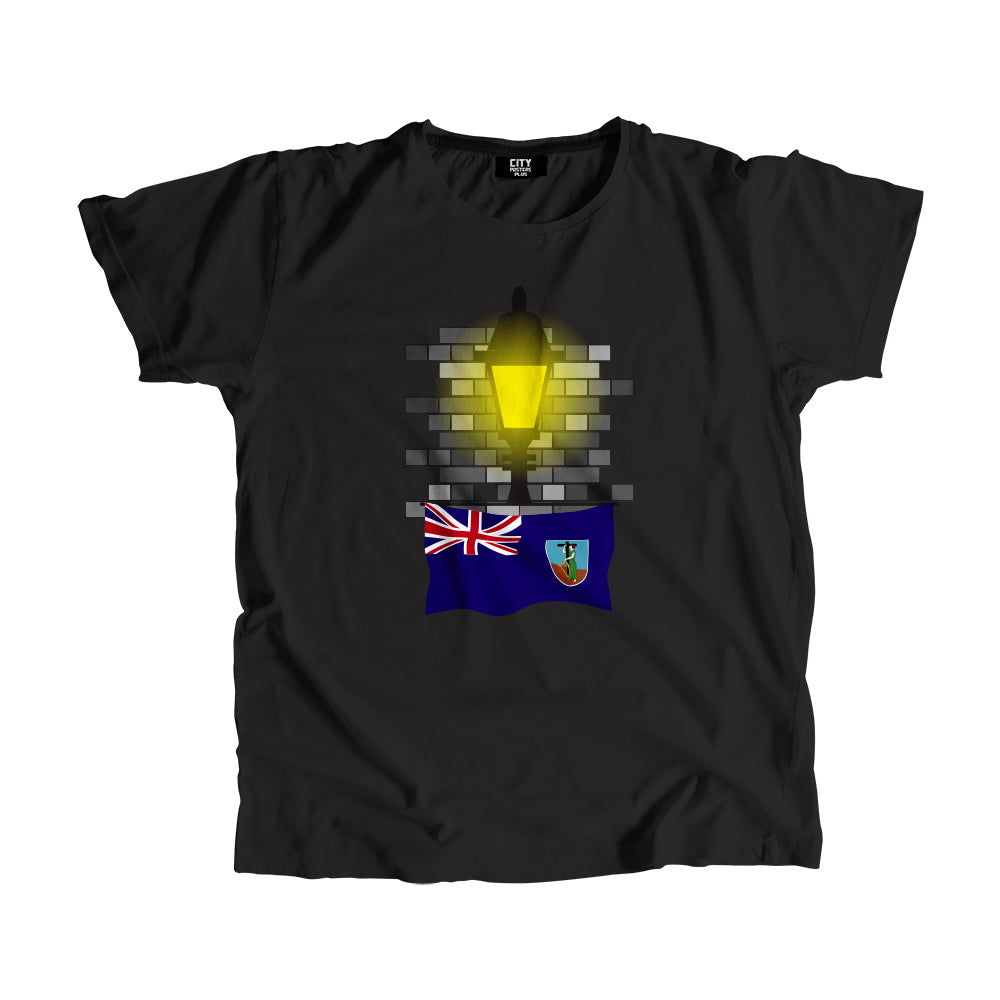 Montserrat Flag Street Lamp Bricks Unisex T-Shirt