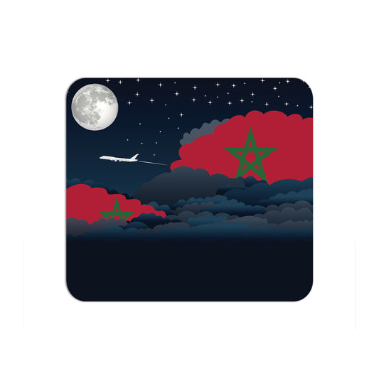 Morocco Flag Night Clouds Mouse pad 