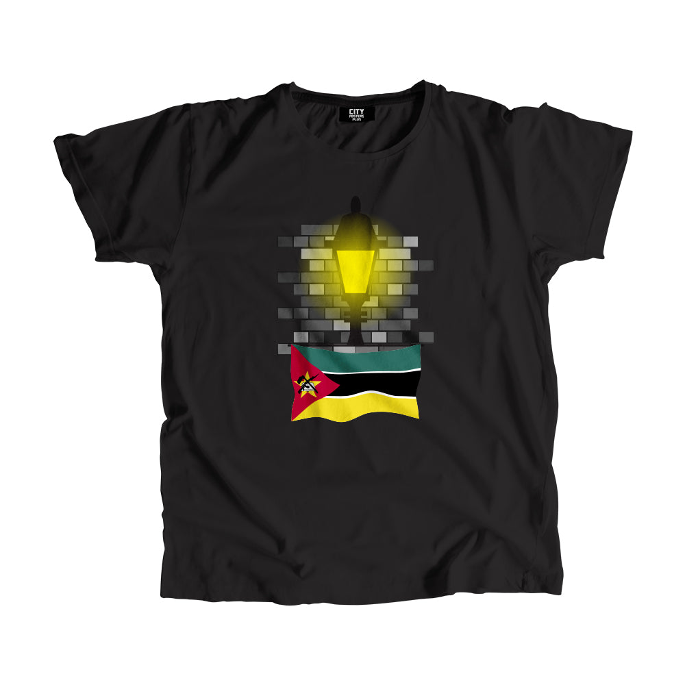 Mozambique Flag Street Lamp Bricks Unisex T-Shirt