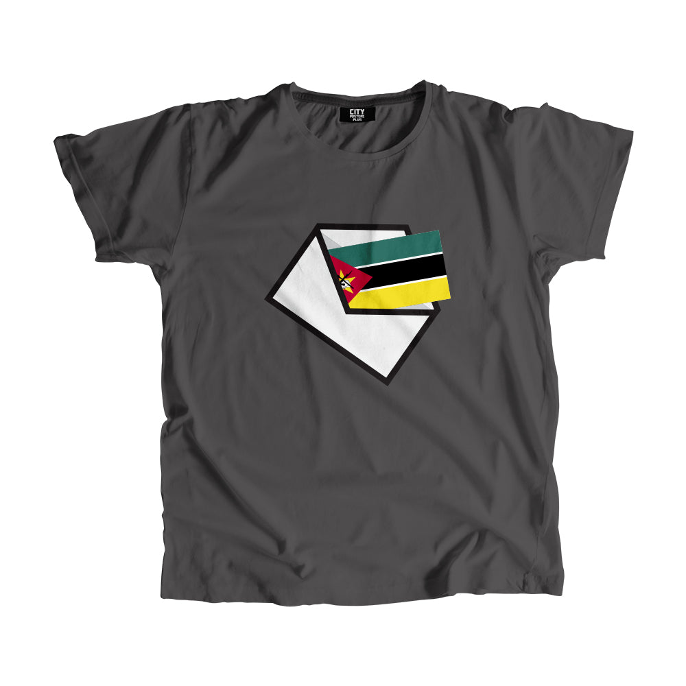 Mozambique Flag Mail Men Women Unisex T-Shirt
