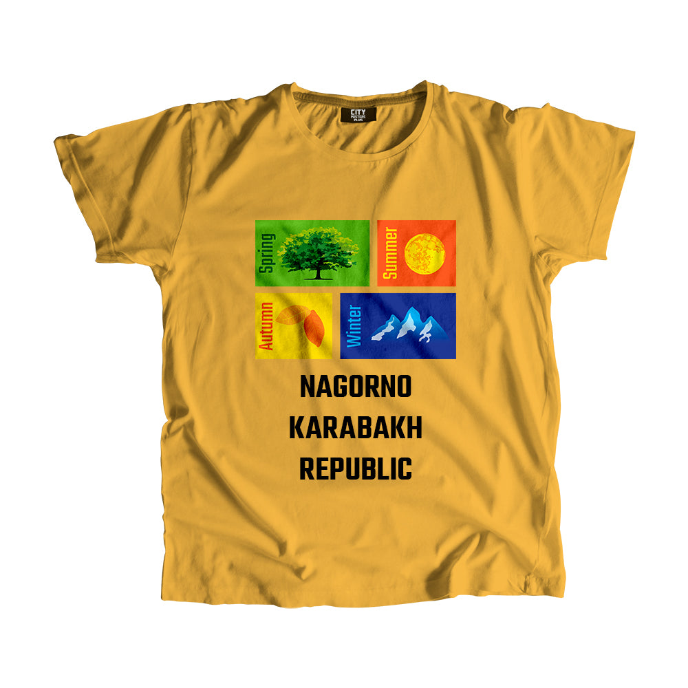 NAGORNO KARABAKH REPUBLIC Seasons Unisex T-Shirt (Golden Yellow)