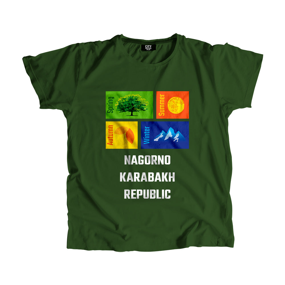 NAGORNO KARABAKH REPUBLIC Seasons Unisex T-Shirt (Olive Green)