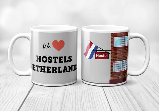 We Love NETHERLANDS Hostels Mug