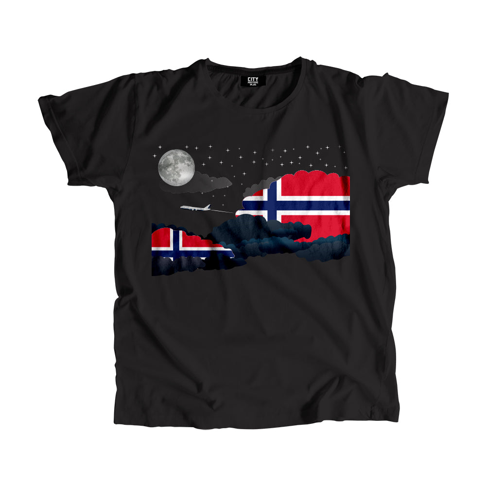 Norway Flags Night Clouds Unisex T-Shirt