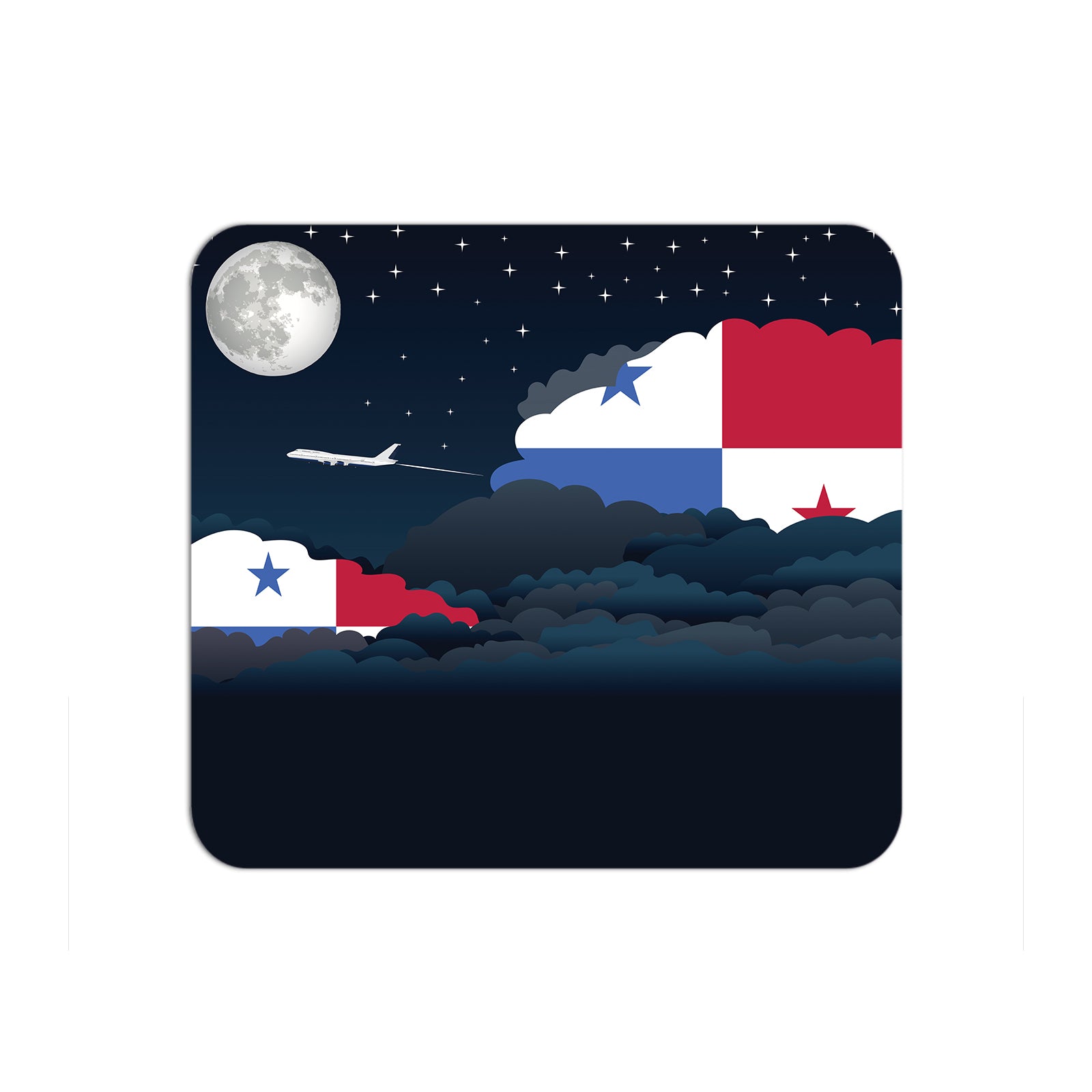 Panama Flag Night Clouds Mouse pad 