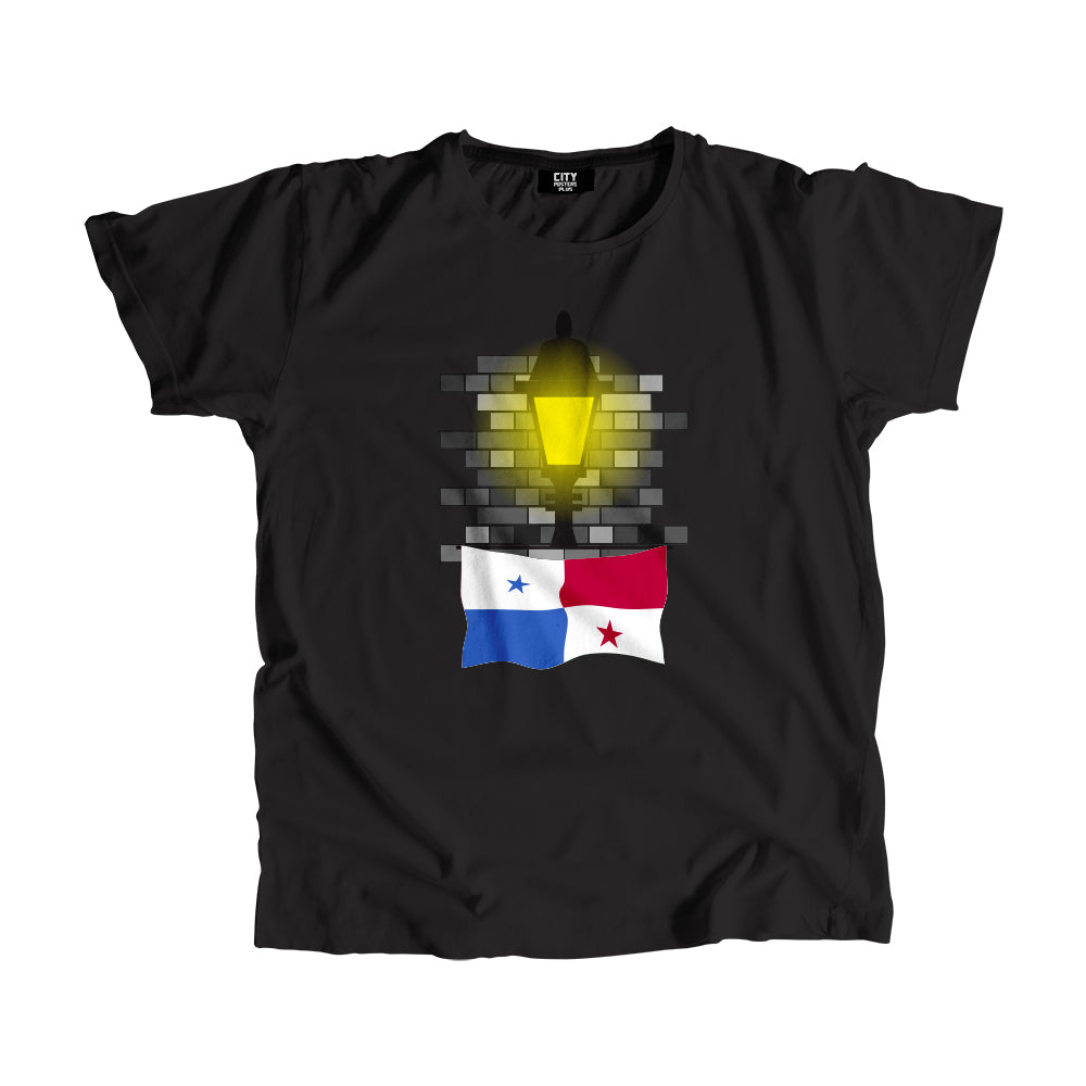 Panama Flag Street Lamp Bricks Unisex T-Shirt