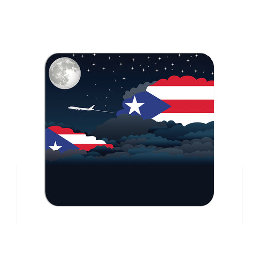 Puerto Rico Flag Night Clouds Mouse pad 