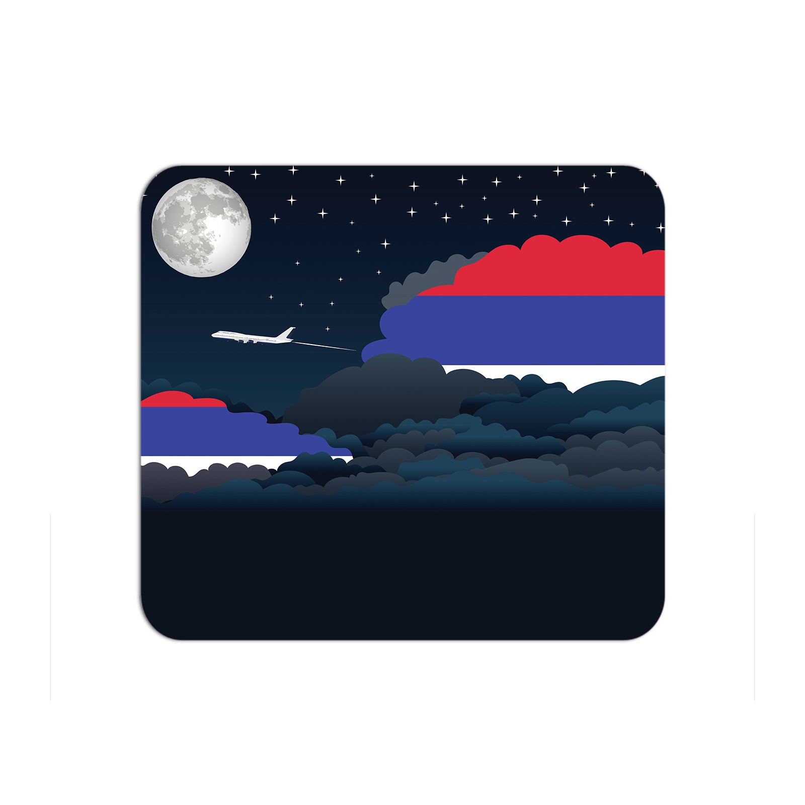 Republika Srpska Flag Night Clouds Mouse pad 