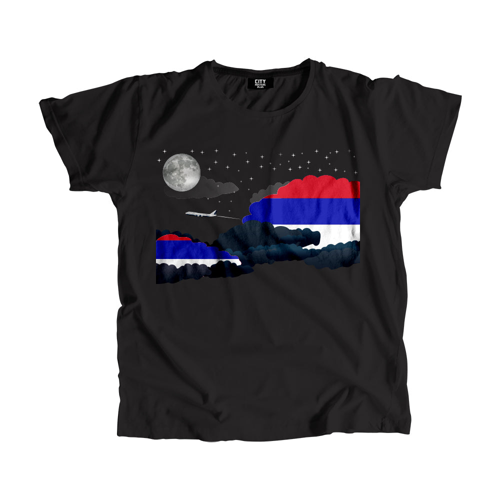 Republika Srpska Flags Night Clouds Unisex T-Shirt