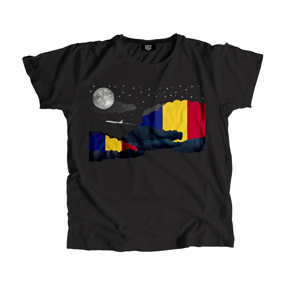 Romania Flags Night Clouds Unisex T-Shirt