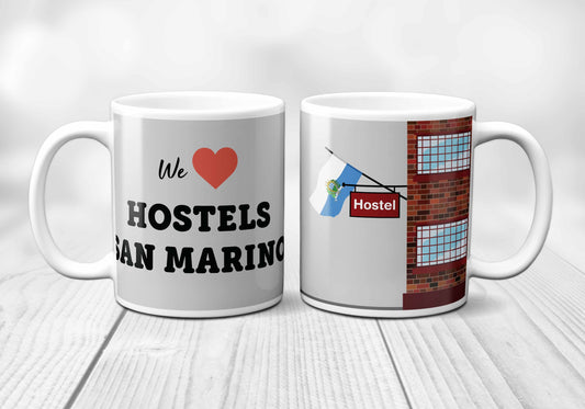 We Love SAN MARINO Hostels Mug