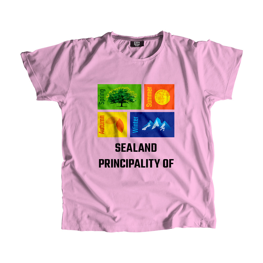 SEALAND PRINCIPALITY OF Seasons Unisex T-Shirt (Liril Green)