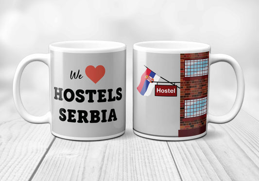 We Love SERBIA Hostels Mug