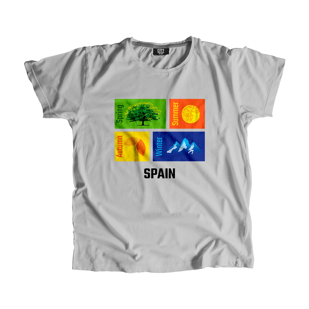 SPAIN Seasons Unisex T-Shirt (Melange Grey)