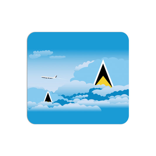 Saint Lucia Flag Day Clouds Mouse pad 