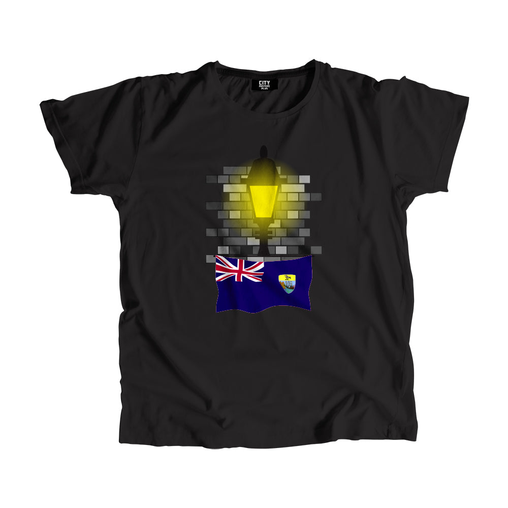 Saint Helena Flag Street Lamp Bricks Unisex T-Shirt