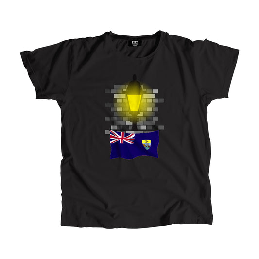 Saint Helena Flag Street Lamp Bricks Unisex T-Shirt