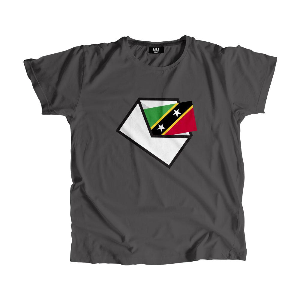 Saint Kitts and Nevis Flag Mail Men Women Unisex T-Shirt
