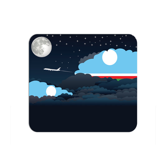 Sakha Republic Flag Night Clouds Mouse pad 