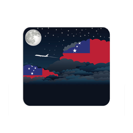 Samoa Flag Night Clouds Mouse pad 