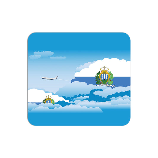 San Marino Flag Day Clouds Mouse pad 