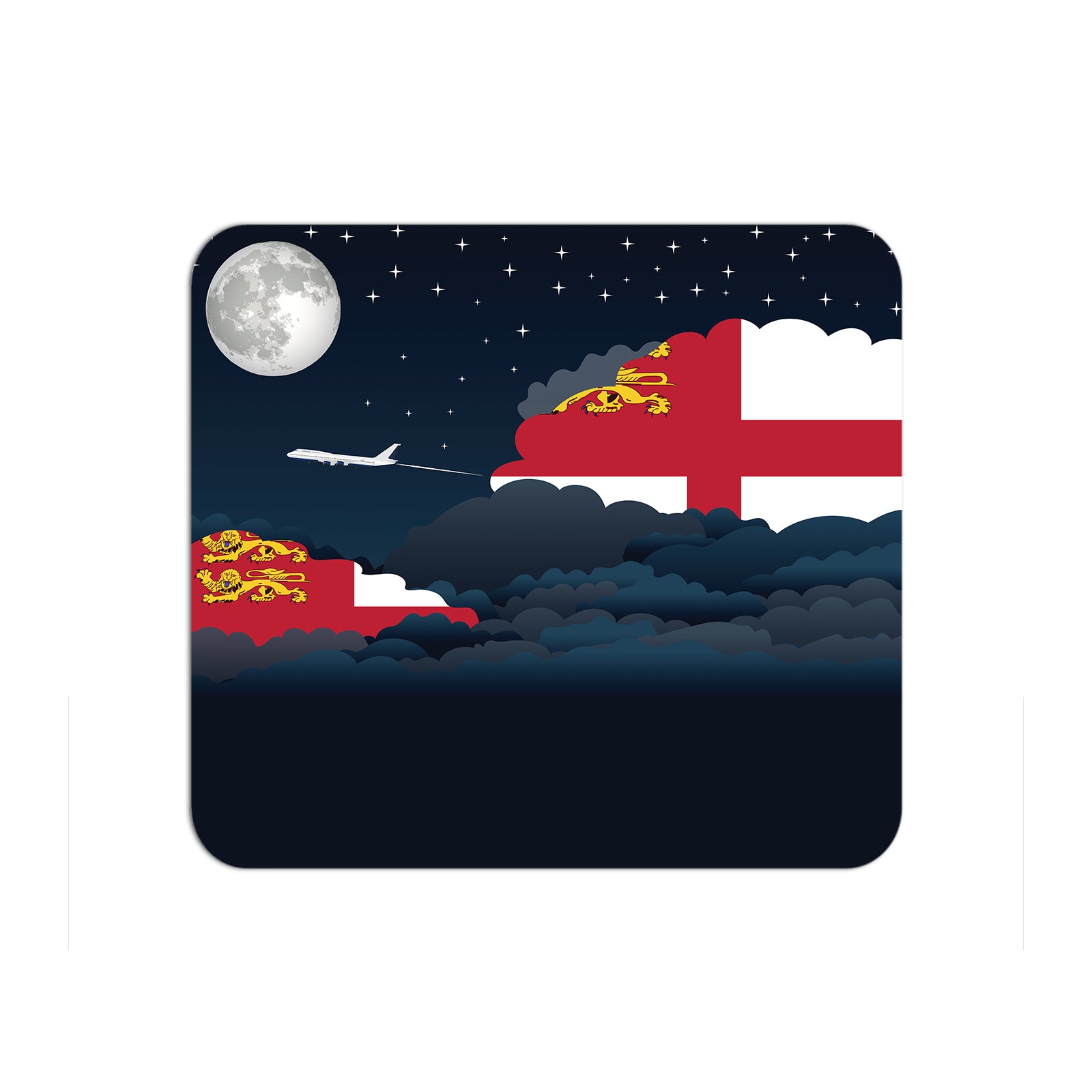 Sark Flag Night Clouds Mouse pad 