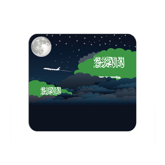 Saudi Arabia Flag Night Clouds Mouse pad 