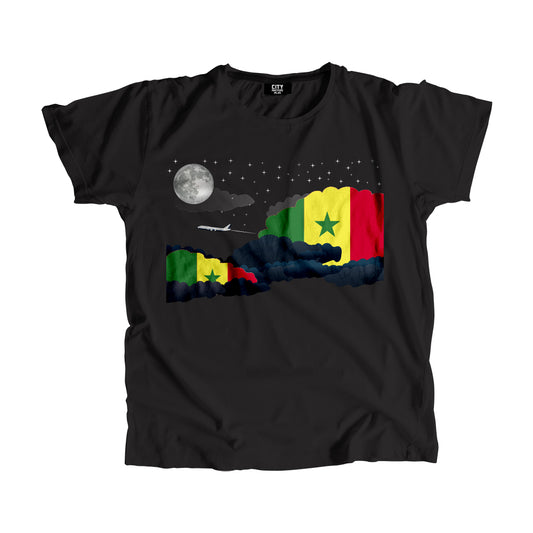 Senegal Flags Night Clouds Unisex T-Shirt