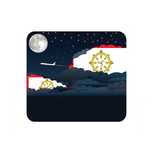 Sikkim Flag Night Clouds Mouse pad 