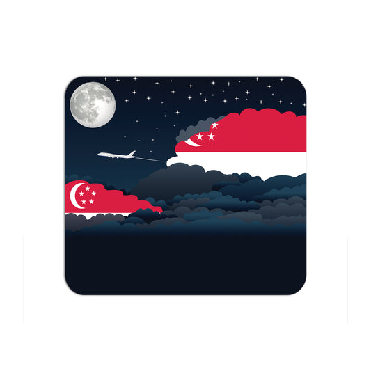 Singapore Flag Night Clouds Mouse pad 